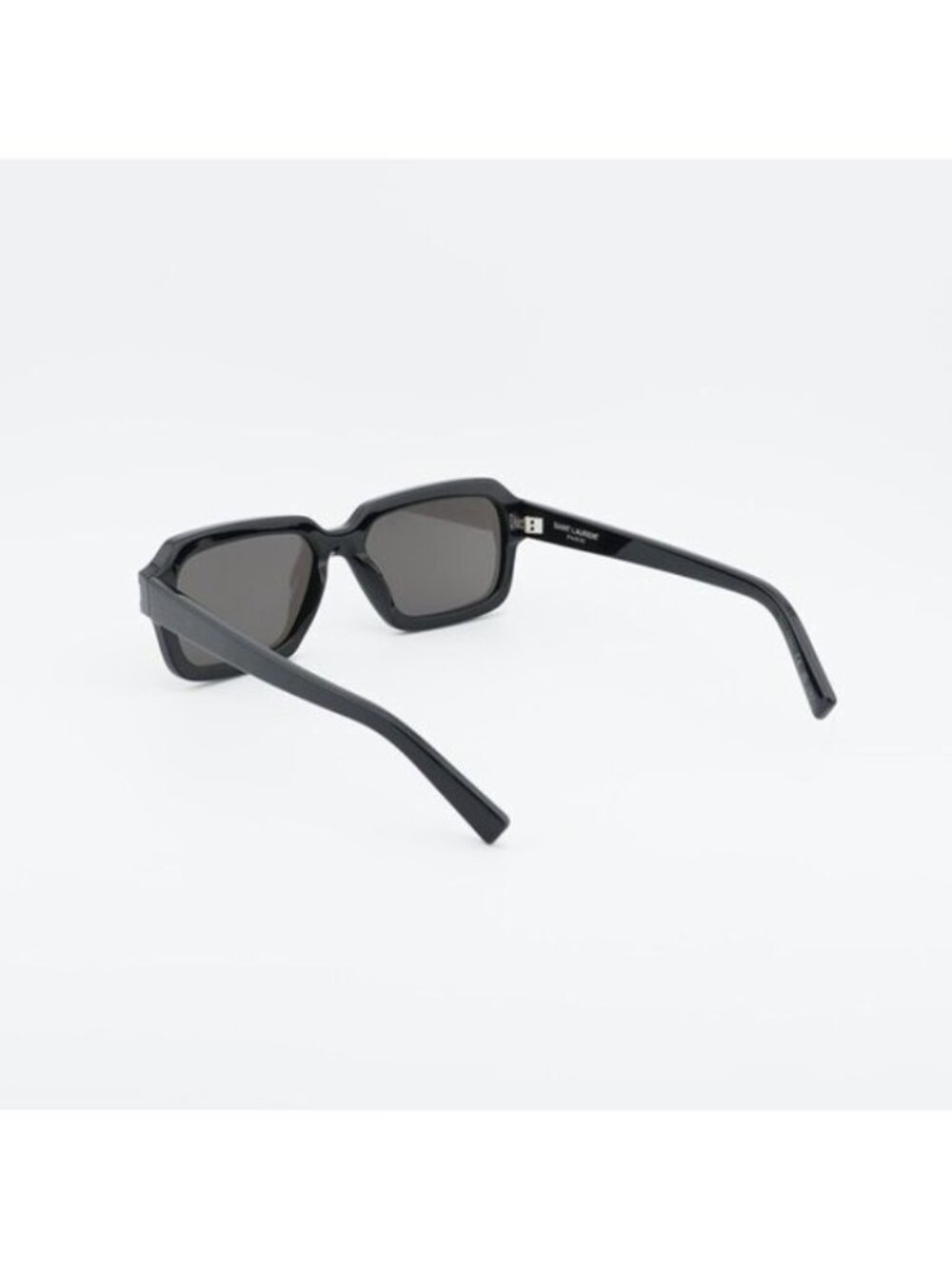Saint Laurent SL611 001 Sunglasses Black Rectangle Frame, Grey Lenses - Picture 6 of 12